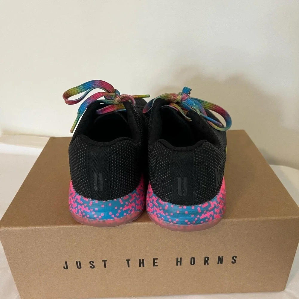 NOBULL Project Superfabric Trainer+ BLACK NEON GLITCH WOMEN'S 7.5 - Picture 3 of 11